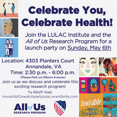 Northern VA Celebrate You, Celebrate Health! All of Us Research Program Watch Party
