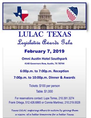 LULAC Texas Legislative Awards Gala